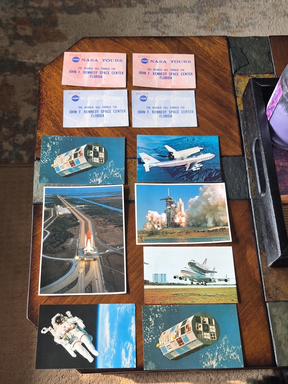 Vintage Space Postcard Set And Tour Tickets From 1980 Possibly Earlier Mint Cond